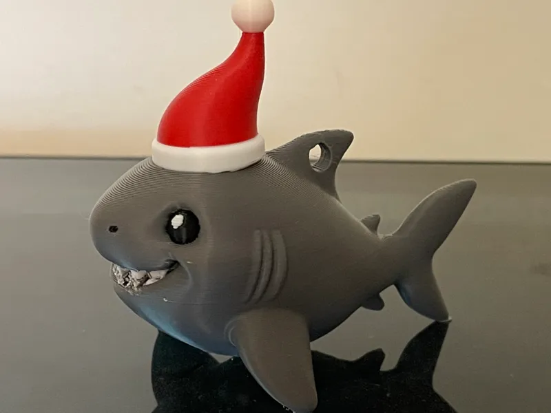 Christmas Shark Ornament