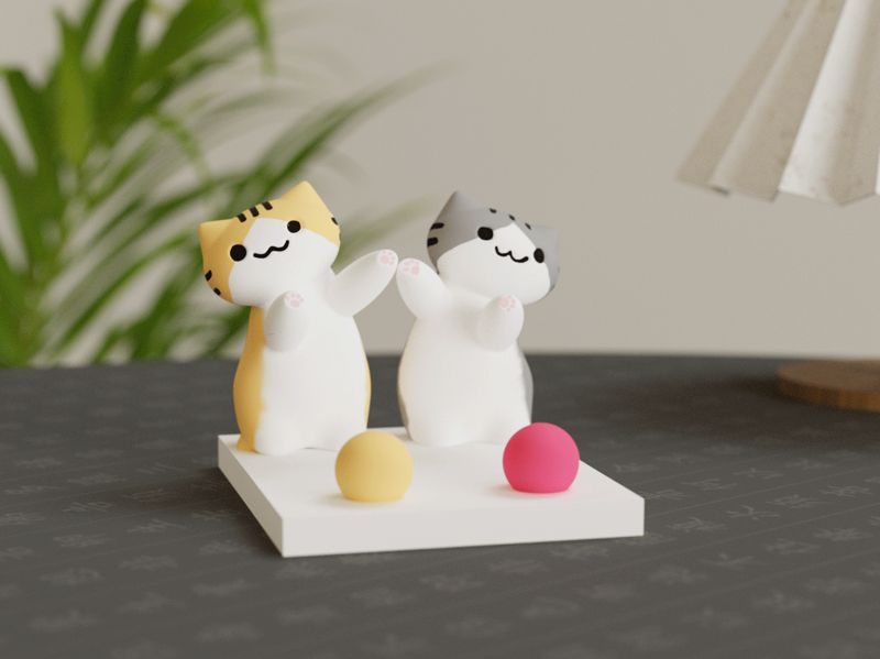 Whimsical Cat Phone Stand