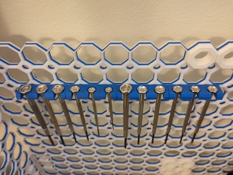Multiboard precision screwdriver holder / shelf