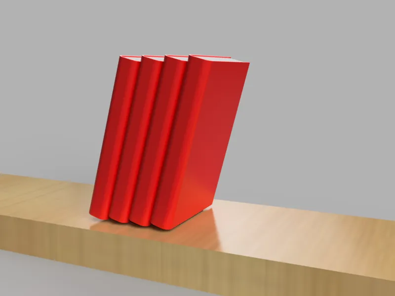 Invisible tilted book end