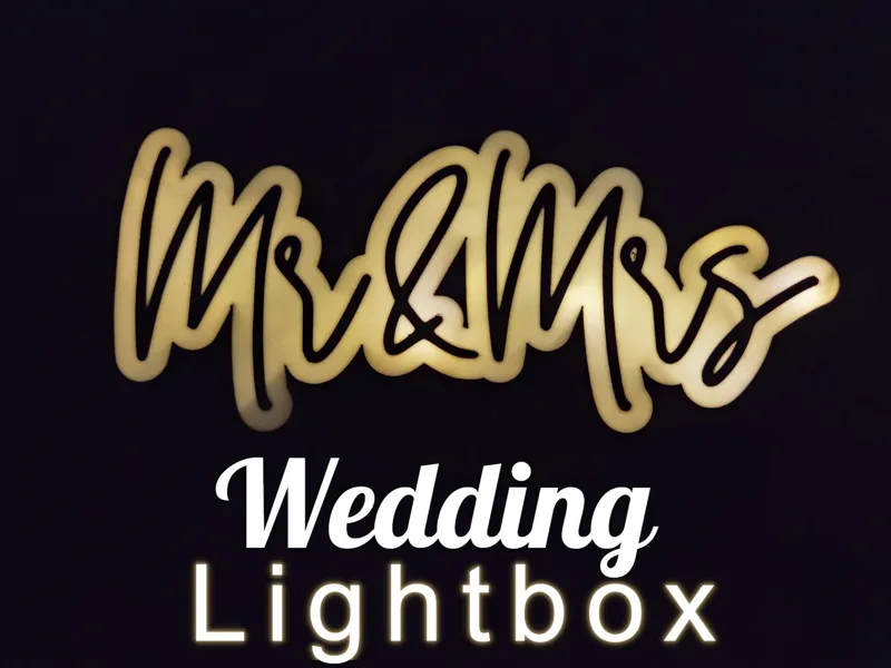 Mr & Mrs Wedding Lightbox