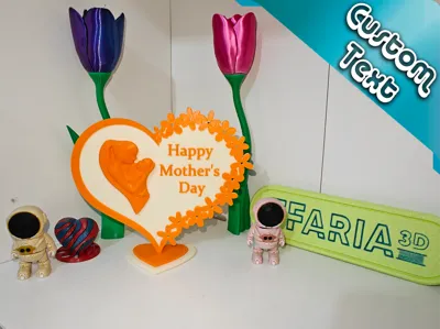 Happy Mother's Day with sculpture - Editable Text