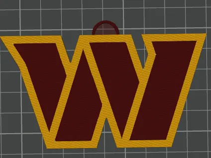 Washington Commander Keychain