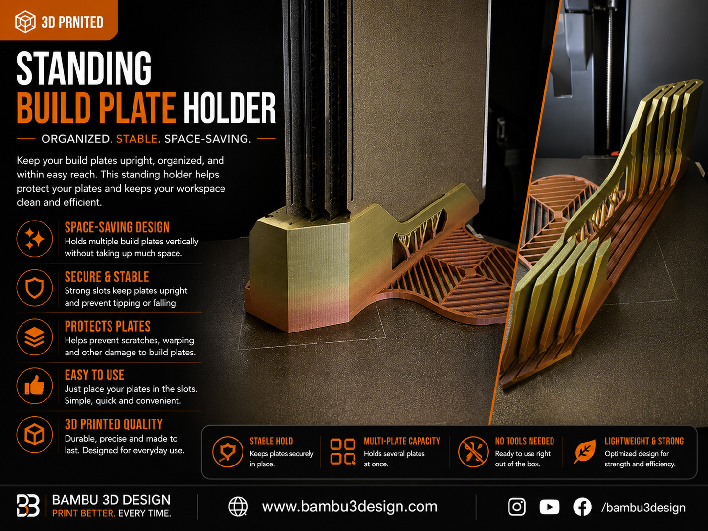 Standing Build Plate Holder