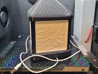 100mm x 100mm Lithophane Lantern for LED Lamp MH001