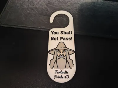 Doorstop sign gandalf "You shall Not Pass!"
