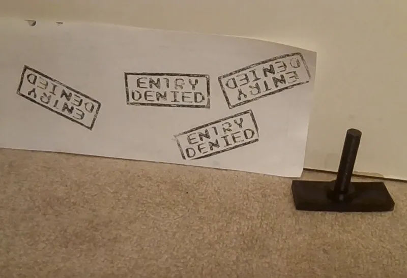 Entry stamps for border roleplay