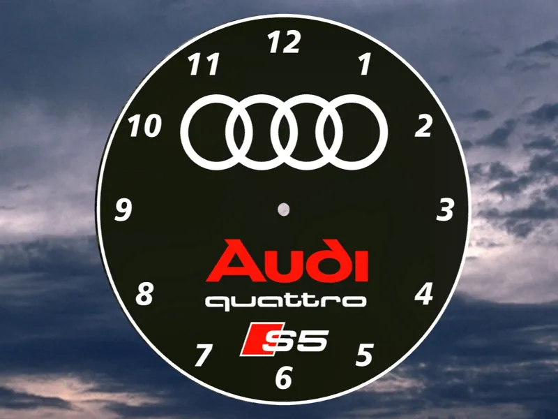 Audi S5 Ziffernblatt für eine Wanduhr