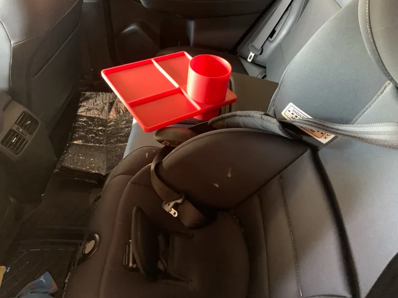 In Vehicle Tray Table for Car using the Cup Holder