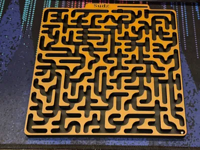 Marble 6mm BB Maze - Curved Square Racetrack 