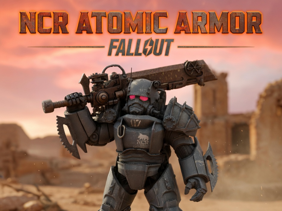 NCR ARMATURA ATOMICA - Fallout - CON SPADONE