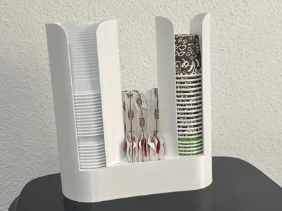 Water and coffee cup holder
