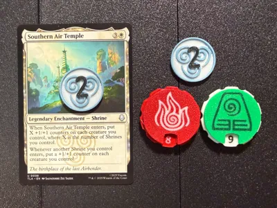 Avatar MTG Counters (Earthbend, Firebend, Airbend)