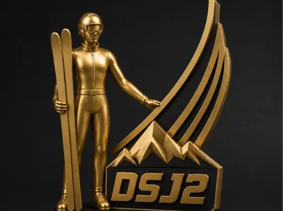 Ski Jumper Champion Trophy –Printable Award Statue