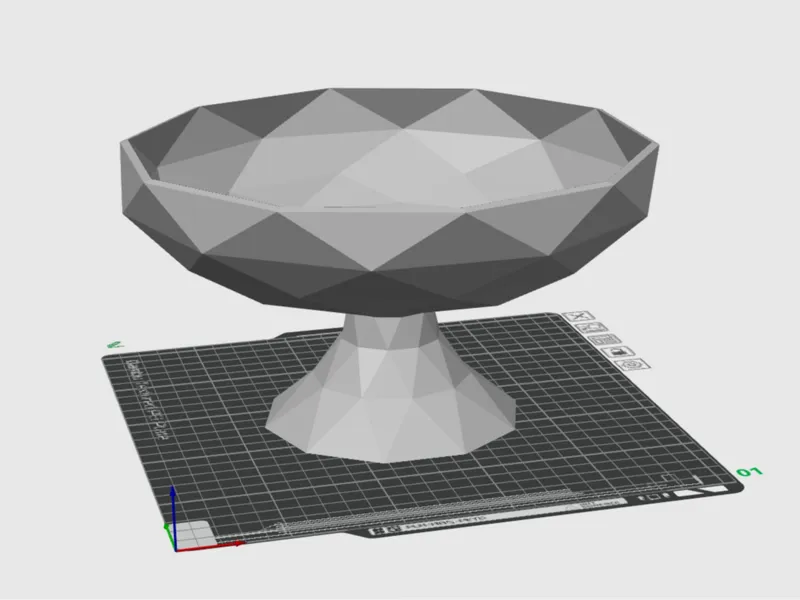 Low-Poly Fruit Bowl – Minimalist Elegance