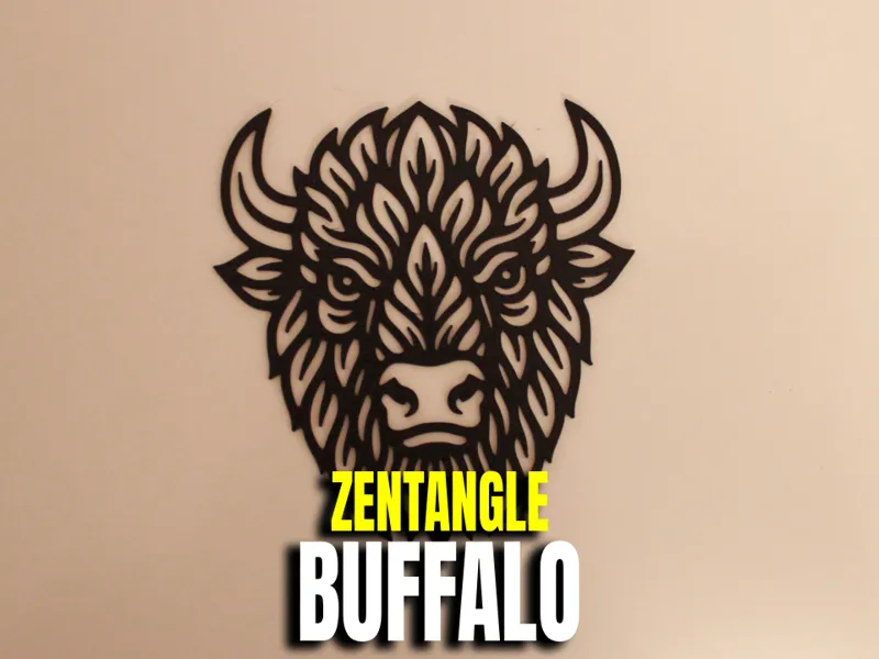 Zentangle Buffalo | Wall art