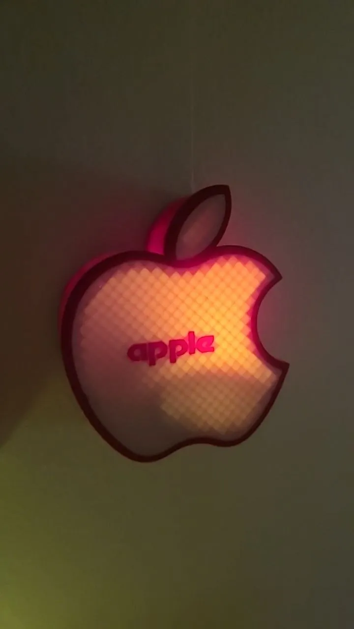 Apple Led Sign Apple Led sign - Free 3D Print Model - MakerWorld