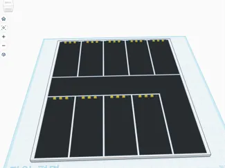 1:64 car parking diorama (a wallless version)