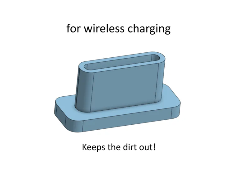 Lightning Port Plug - TPU - for wireless charging 