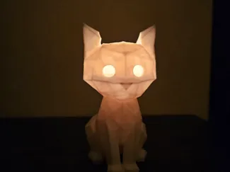Poly cat candle