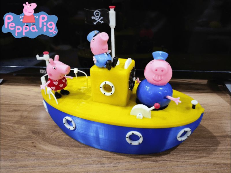 Peppa Pig ship 小猪佩奇 猪爷爷的船(分件多色)