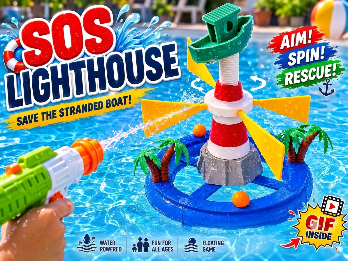 Lighthouse Rescue! Water Blaster Pool Game - 1