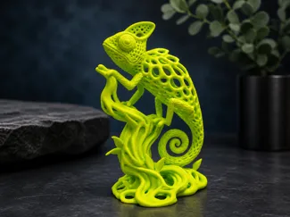 Lattice Chameleon Sculpture