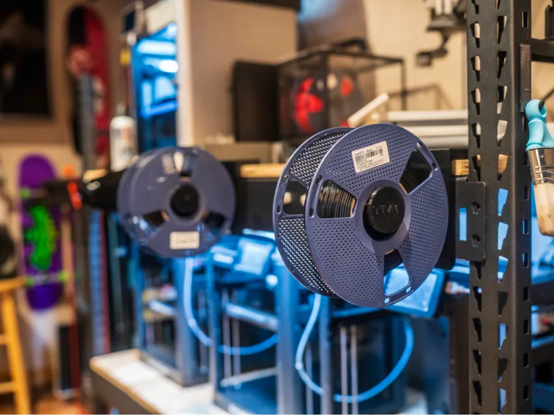 Rack Filament Spool Holders with Direct PTFE Feed
