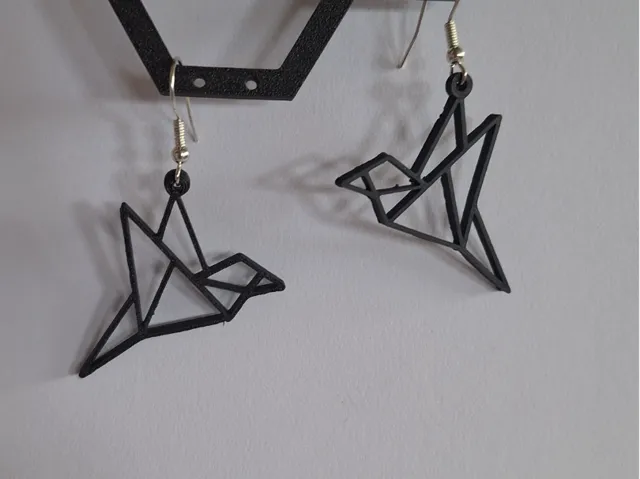 Origami Earrings - Paper birds