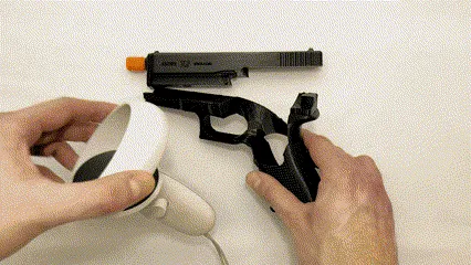 Pistol Grip Quest 2 VR 17 Meta - Full Grip view 2