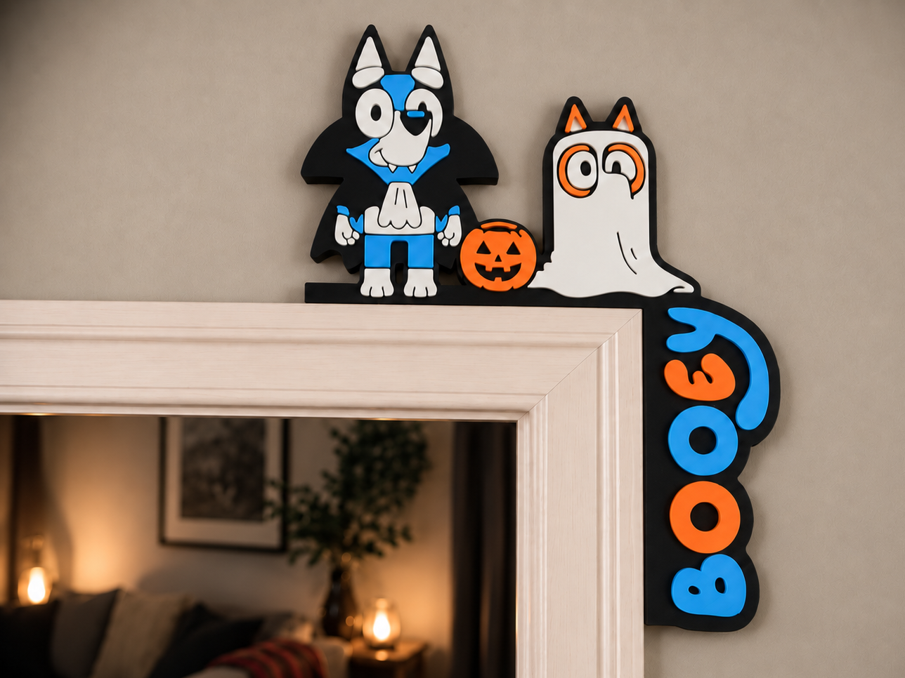 Booey (Bluey) Halloween Door-Frame Corner Decor - 1