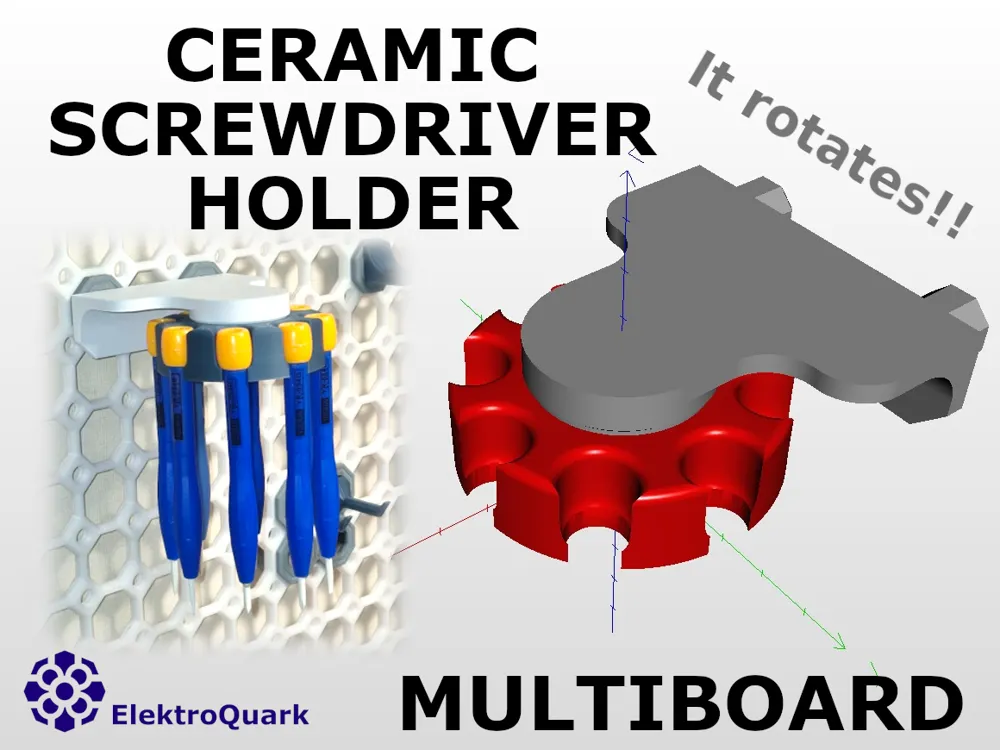 Ceramic Screwdriver Holder for Multiboard - Free 3D Print Model ...