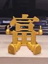 The little wealth character gives a thumbs up