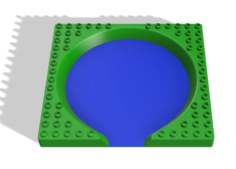 Duplo-compatible baseplate with lake (river plate)