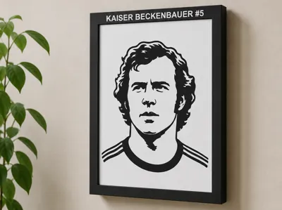 Emperor Franz Beckenbauer 3D Portrait Picture Frame