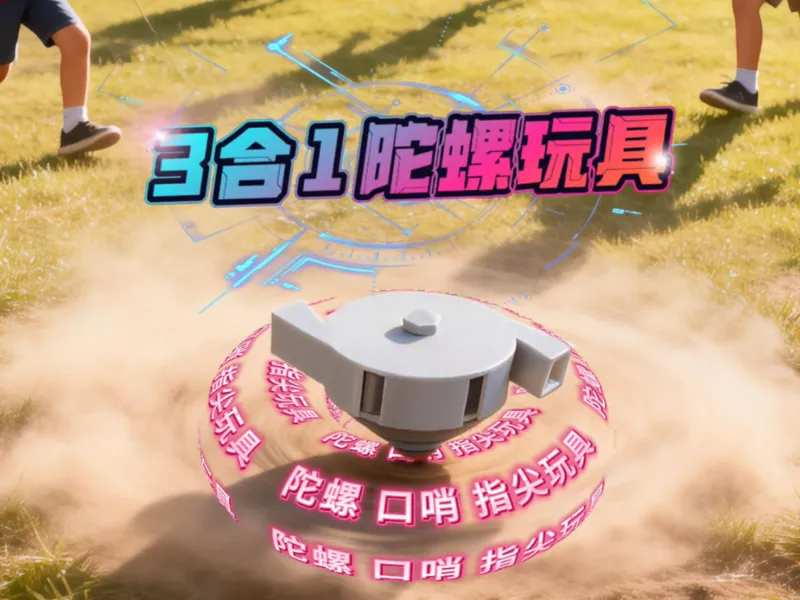 3合1气动陀螺（陀螺+拟声口哨+指尖玩具）