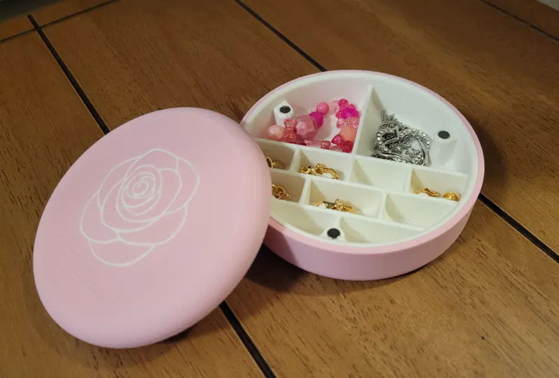 Small Jewelry Box with Rose