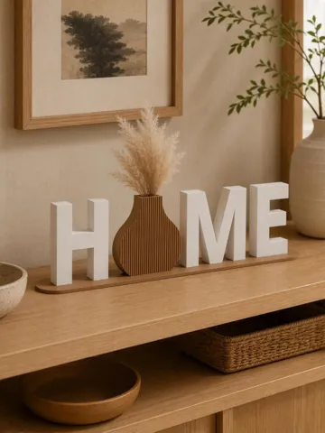 Jarrón decorativo: HOME Sign with Vase – Japandi Style Decor — vista de referencia 2