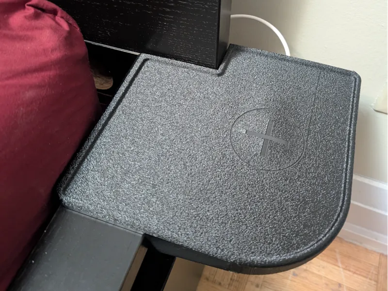 IKEA Malm shelf with integrated wireless charger