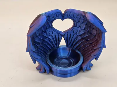 Angel Wings Sphere Holder with Heart - Free 3D Print Model - MakerWorld