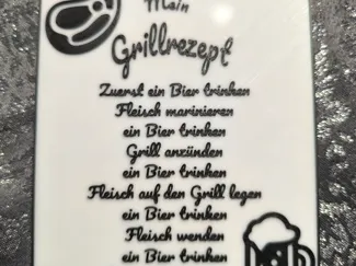 Schild Grillrezept