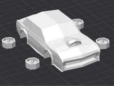 Low Poly Sports Car
