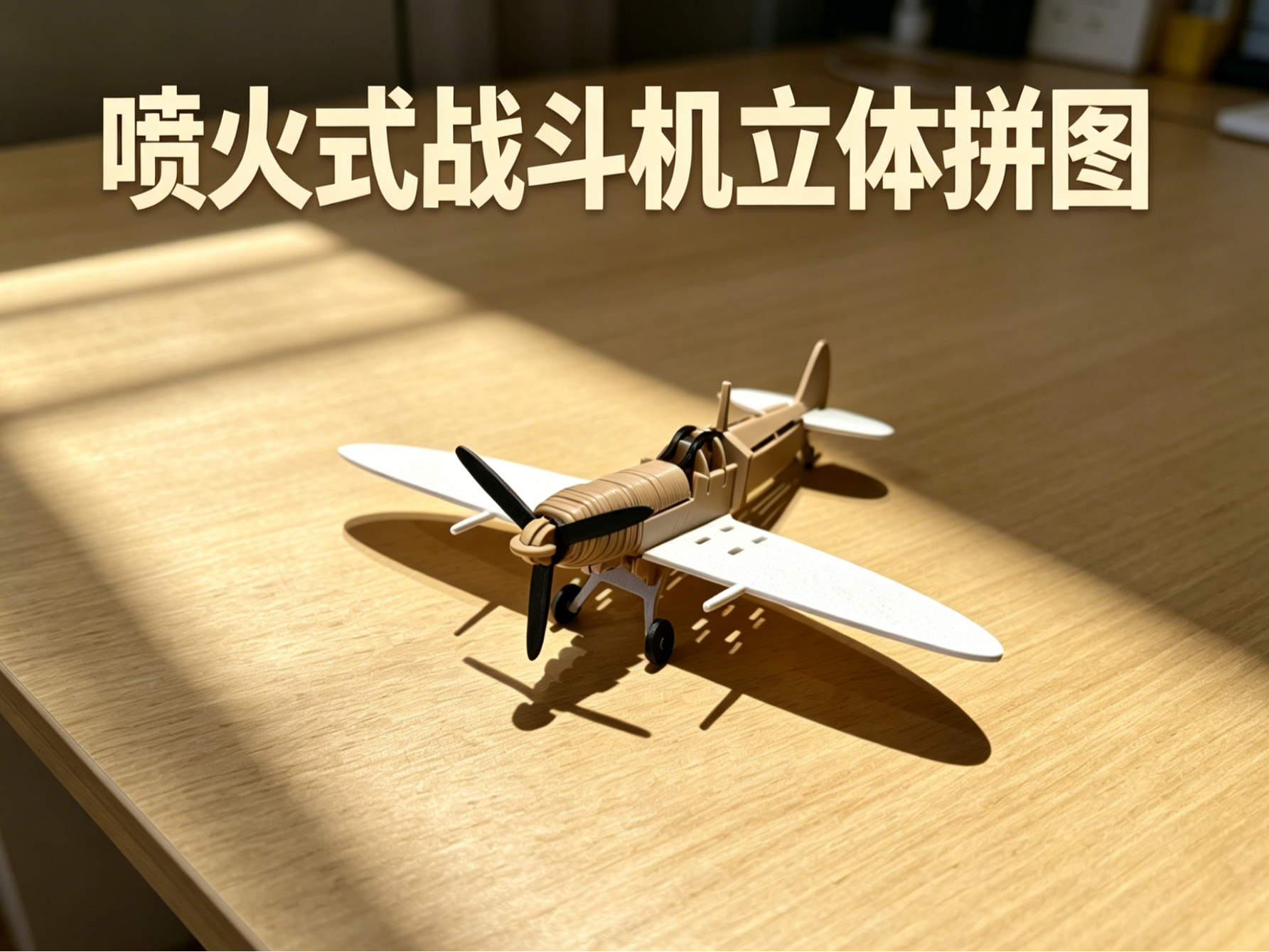 喷火战斗机 拼装式飞机摆件 免胶立体拼装  飞机 儿童 益智 免AMS