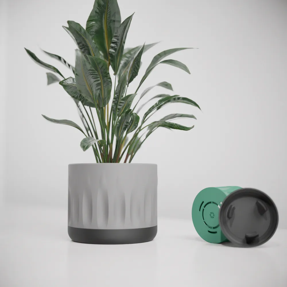 Modern Two Part Planter With Drip Tray - Free 3D Print Model - MakerWorld