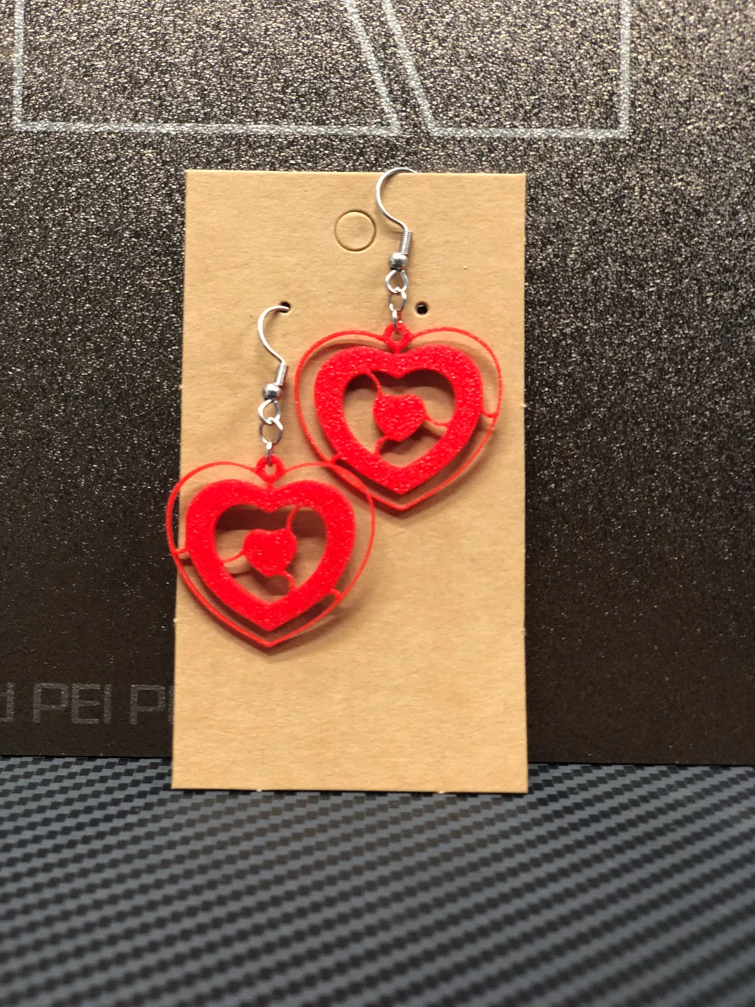 Hearts earrings view 2