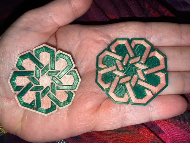 Interlace octagon earrings