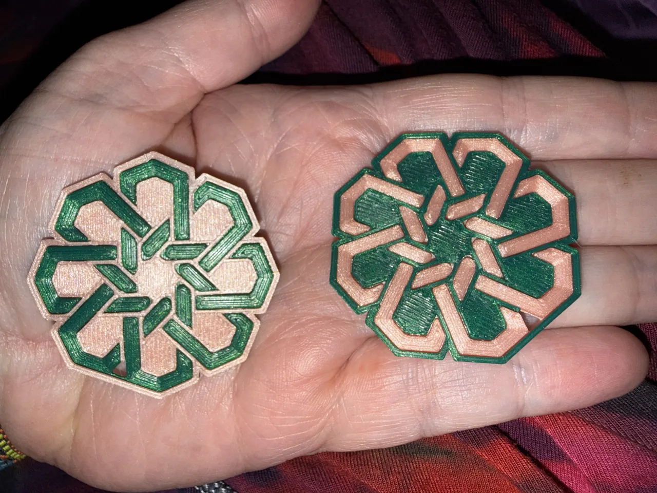 Interlace octagon earrings view 2