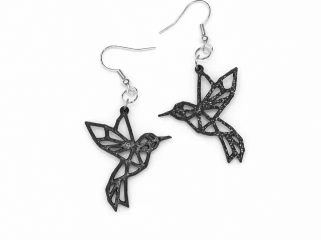 Geometric Hummingbird Earrings