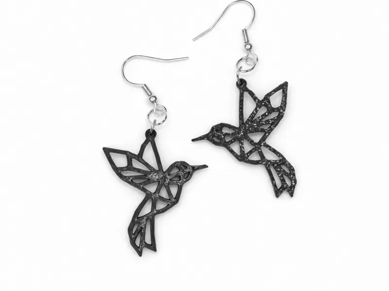 Geometric Hummingbird Earrings
