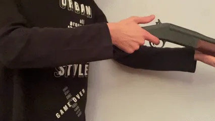 Sawn-off Shotgun - Working Toy - 100% 3D Printed view 2